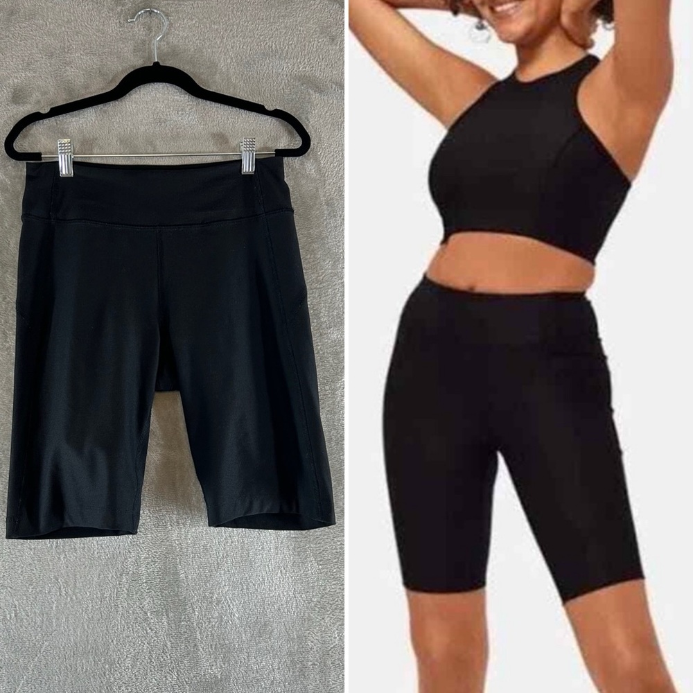 OUTDOOR VOICES Warmup Bike Shorts 10 Inch Inseam Black Size Medium